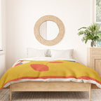 mid century bauhaus floral large 1 Duvet Cover Gallery Image 3