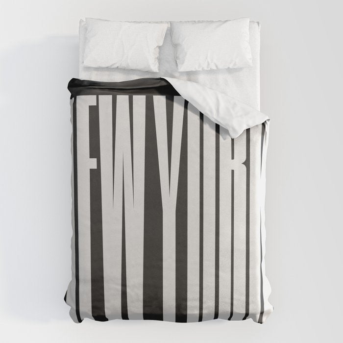 New York: B&W Typography Edition Duvet Cover Gallery Image 1