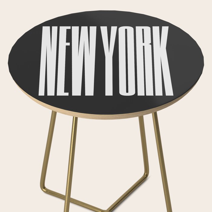 New York: B&W Typography Edition Side Table Gallery Image 2