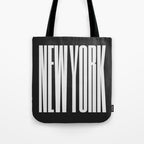 New York: B&W Typography Edition Tote Bag Gallery Image 1