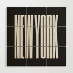 New York: B&W Typography Edition Wood Wall Art Gallery Image 1