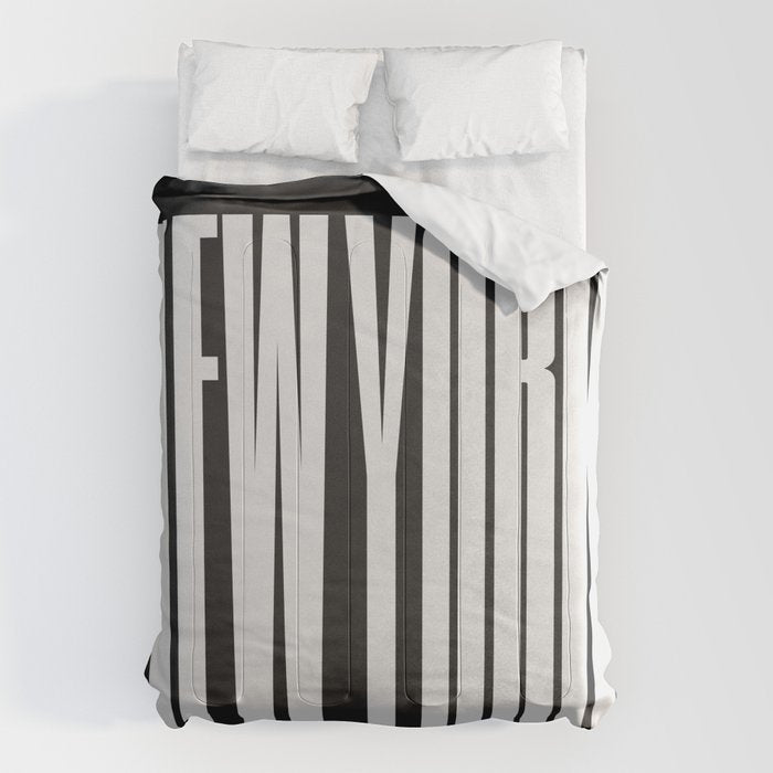New York: B&W Typography Edition Comforter Gallery Image 6