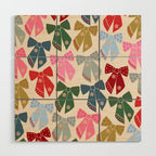 Christmas Bows Coquette Wood Wall Art Gallery Image 1