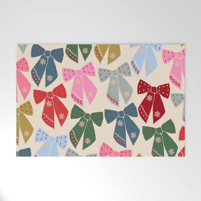 Christmas Bows Coquette Welcome Mat Gallery Image 1