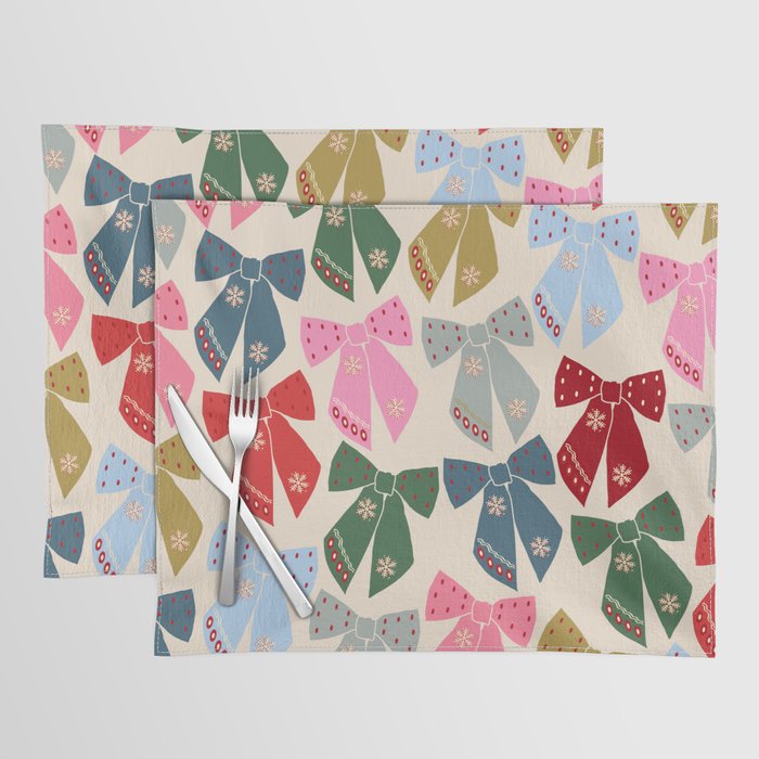 Christmas Bows Coquette Placemat Gallery Image 1