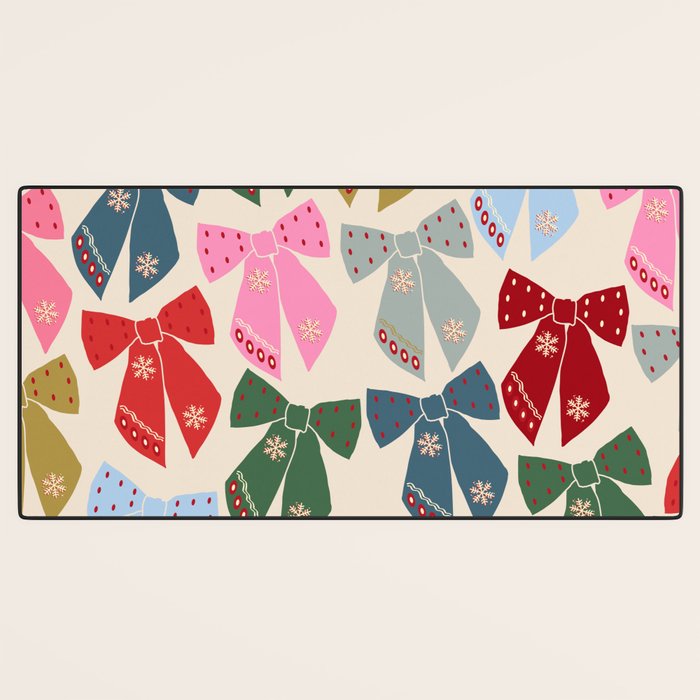 Christmas Bows Coquette Desk Mat Gallery Image 3