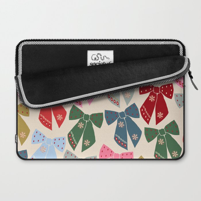 Christmas Bows Coquette Laptop Sleeve Gallery Image 2