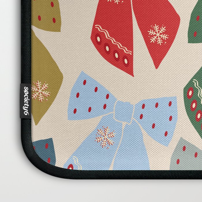 Christmas Bows Coquette Laptop Sleeve Gallery Image 3