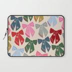 Christmas Bows Coquette Laptop Sleeve Gallery Image 1