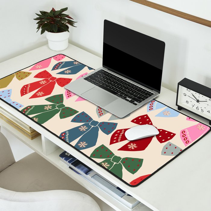 Christmas Bows Coquette Desk Mat Gallery Image 2
