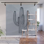 Deserted Cactus - chevron slate Wall Mural Gallery Image 1