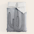 Deserted Cactus - chevron slate Duvet Cover Gallery Image 6