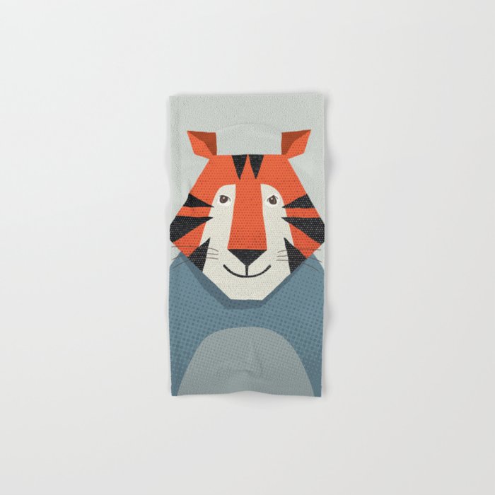 Whimsy Tiger, Animal Portrait Bath Towel Gallery Image 1