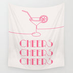 Cheers Cocktail (Pink) Wall Tapestry Gallery Image 4