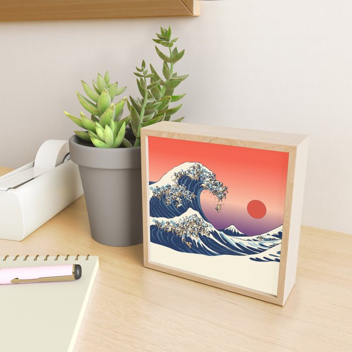 The Great Wave of Pug Mini Art Print Gallery Image 2