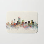 dallas skyline Bath Mat Gallery Image 1
