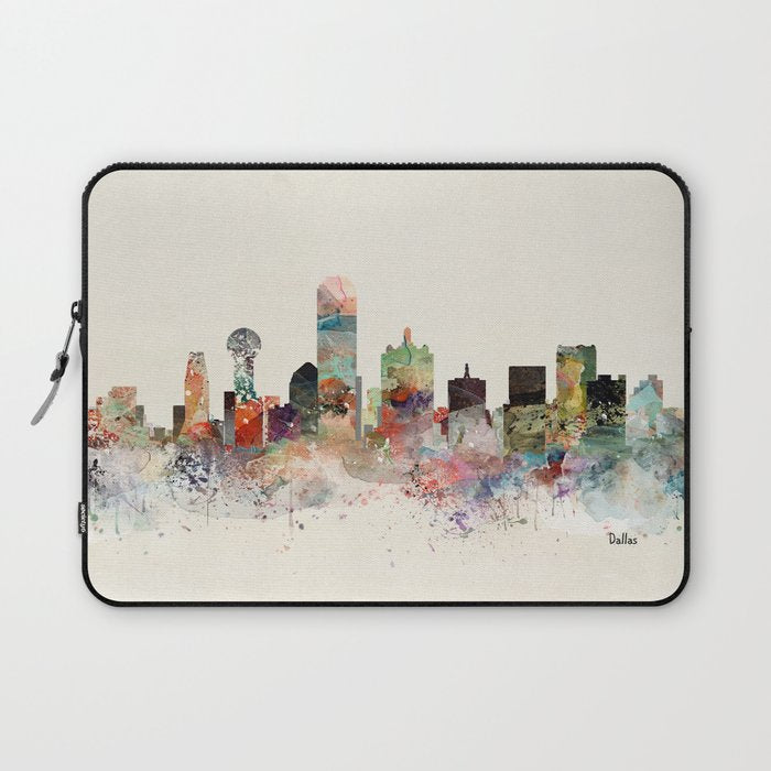dallas skyline Laptop Sleeve Gallery Image 1