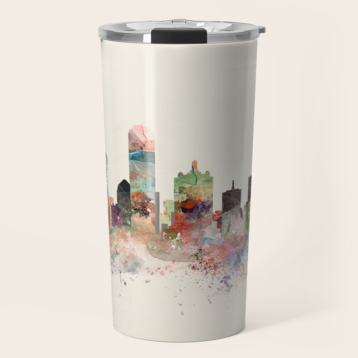 dallas skyline Travel Mug Gallery Image 1