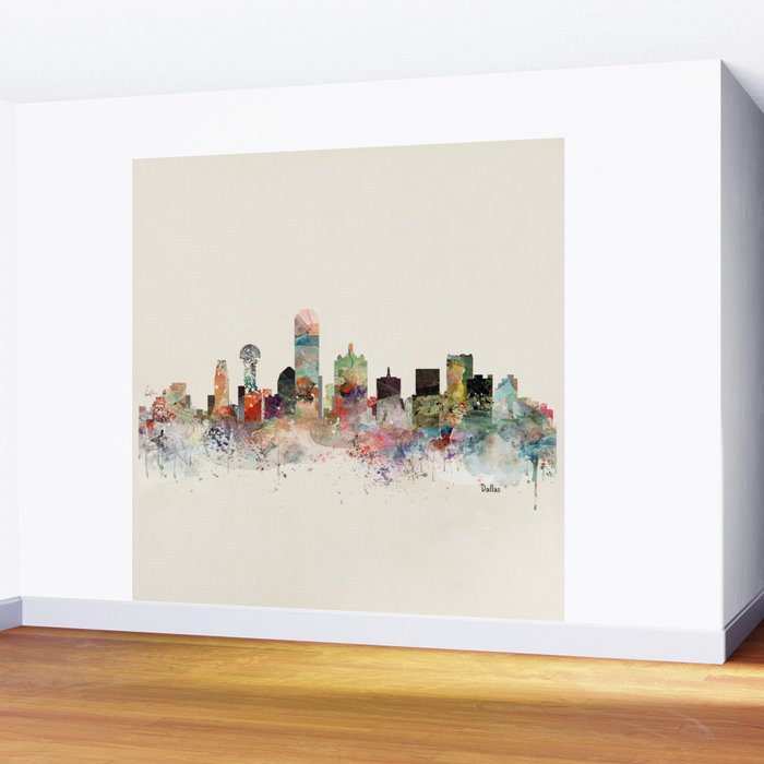 dallas skyline Wall Mural Gallery Image 2