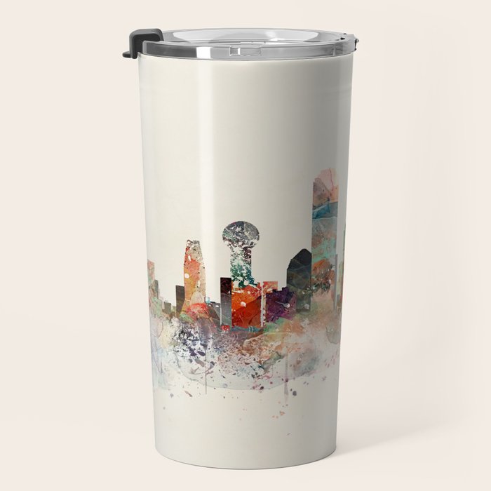 dallas skyline Travel Mug Gallery Image 3