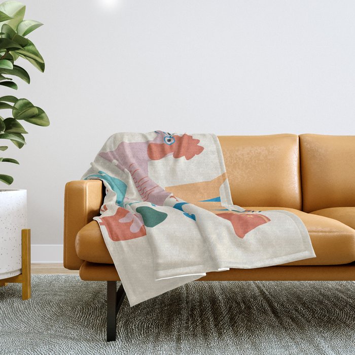 Summer Dogs Throw Blanket Gallery Image 1