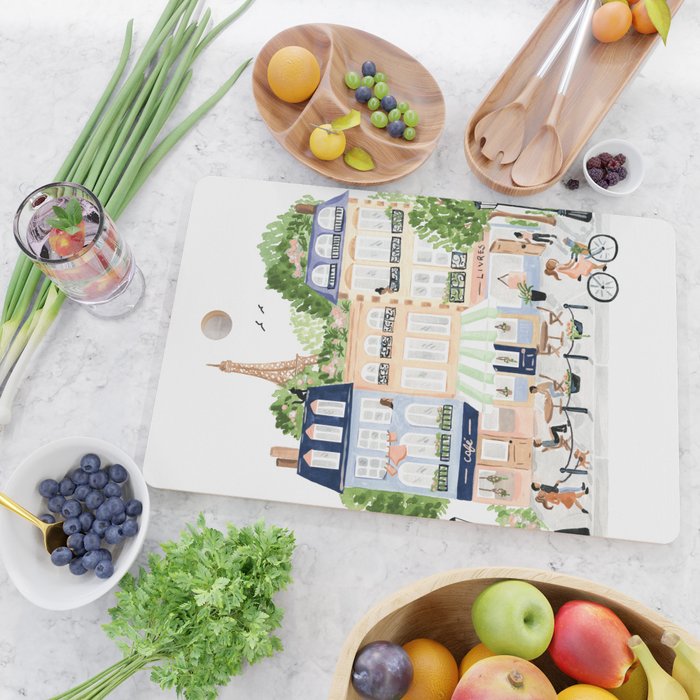 Parisian Buildings Cutting Board Gallery Image 2