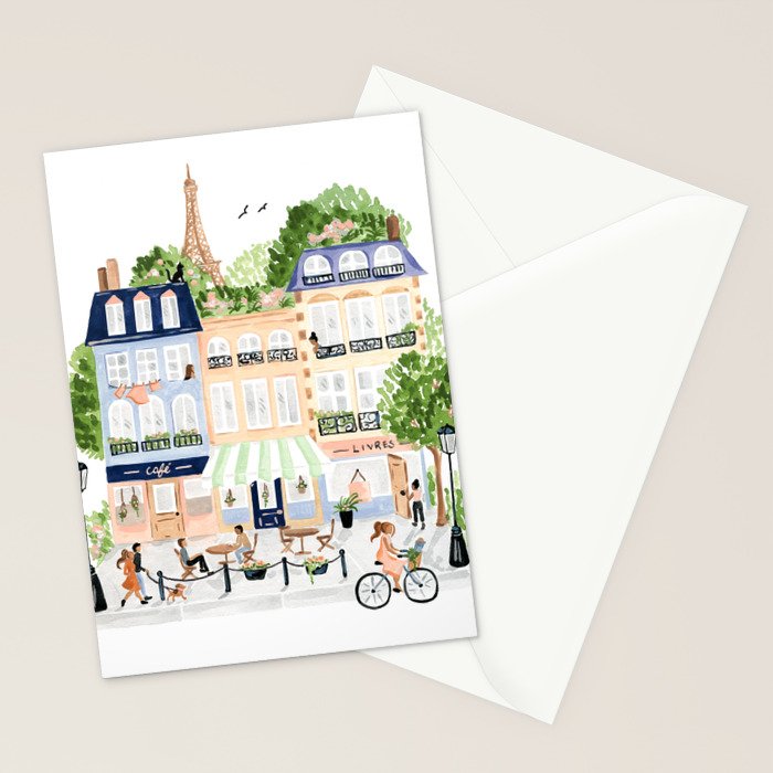 Parisian Buildings Stationery Card Gallery Image 2