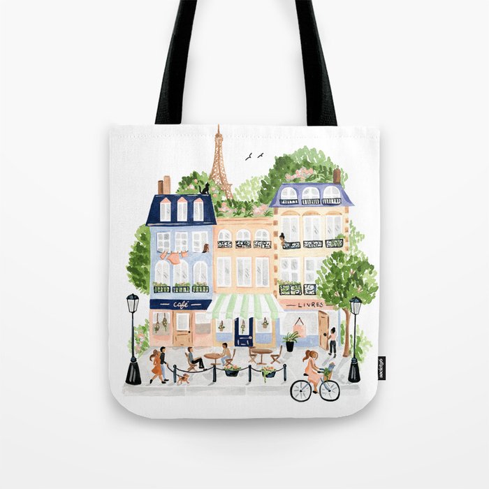 Parisian Buildings Tote Bag Gallery Image 1