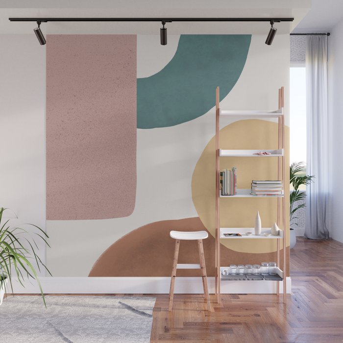 Abstract Earth 1-2 - Painted Shapes Wall Mural Gallery Image 1