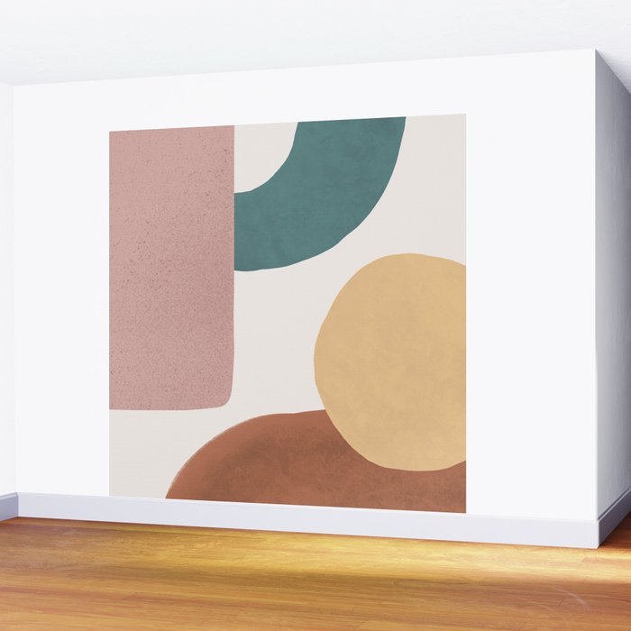 Abstract Earth 1-2 - Painted Shapes Wall Mural Gallery Image 2