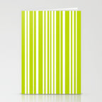 Classic Stripes XXXVIII - Lime Green Stationery Card Gallery Image 2