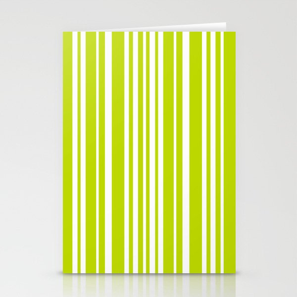 Classic Stripes XXXVIII - Lime Green Stationery Card Gallery Image 2