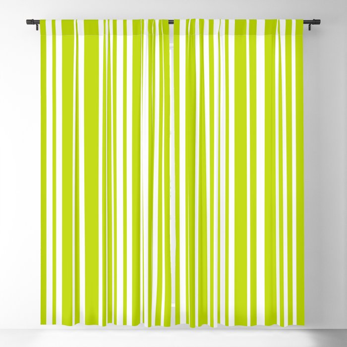Classic Stripes XXXVIII - Lime Green Window Curtain Gallery Image 5