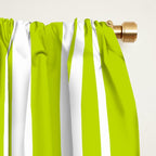 Classic Stripes XXXVIII - Lime Green Window Curtain Gallery Image 2