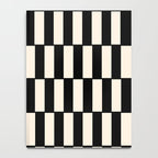 Long Blocks Retro Modern Geometric Checked Pattern in Black and Almond Cream Notebook Gallery Image 4