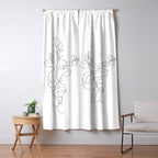 Minimalistic Eucalyptus  Line Art Window Curtain Gallery Image 5