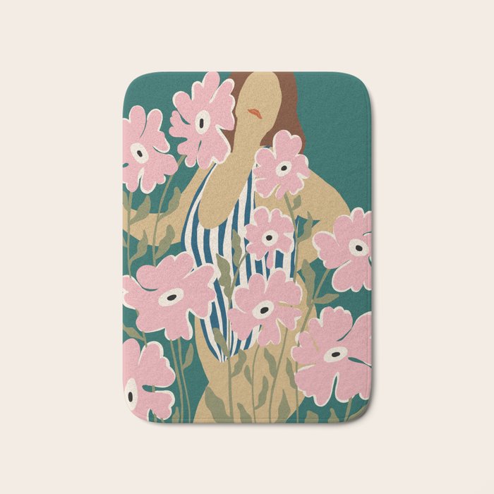 FLORAL FAT FUN FFF Bath Mat Gallery Image 1