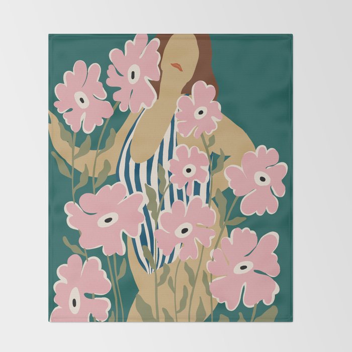 FLORAL FAT FUN FFF Throw Blanket Gallery Image 2