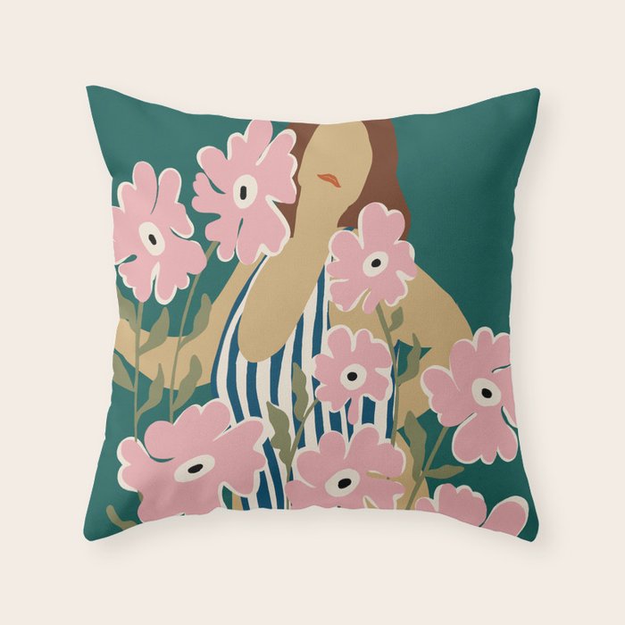 FLORAL FAT FUN FFF Throw Pillow Gallery Image 6