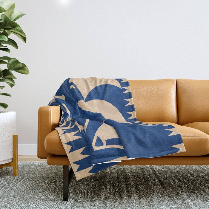 Minimalist Rabbit 6 Throw Blanket Gallery Image 1