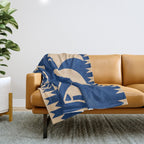 Minimalist Rabbit 6 Throw Blanket Gallery Image 1