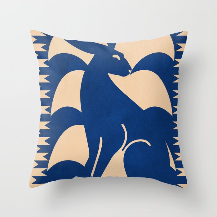 Minimalist Rabbit 6 Throw Pillow Gallery Image 1