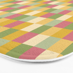  Bold Vintage Checks Pattern - Small XIX Bath Mat Gallery Image 3