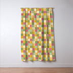  Bold Vintage Checks Pattern - Small XIX Window Curtain Gallery Image 3
