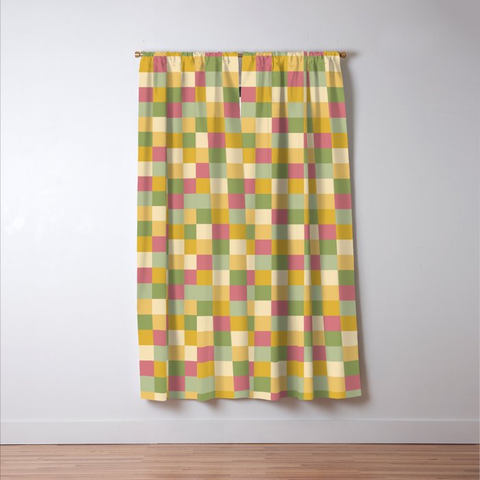  Bold Vintage Checks Pattern - Small XIX Window Curtain Gallery Image 3