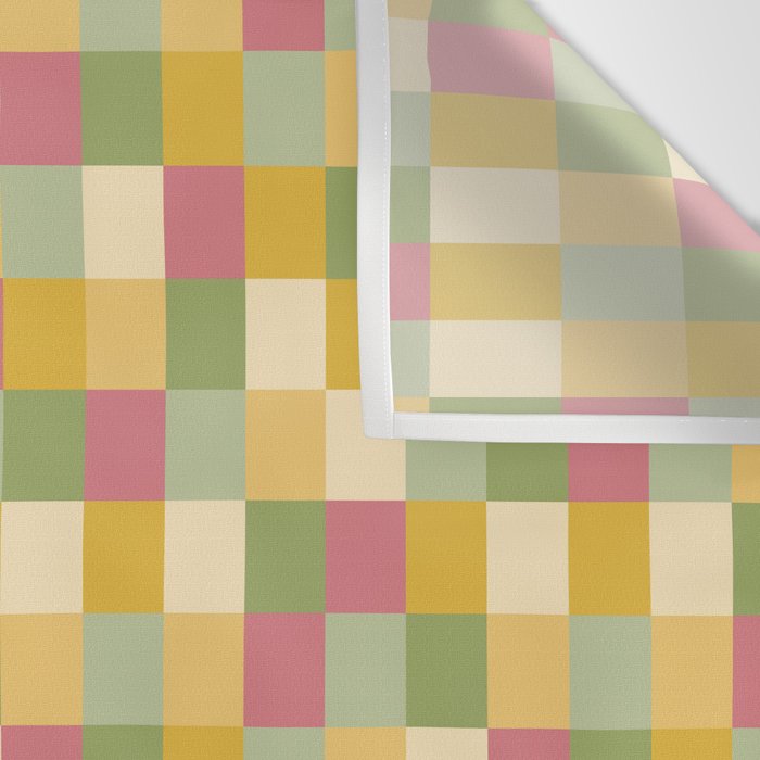  Bold Vintage Checks Pattern - Small XIX Wall Tapestry Gallery Image 3