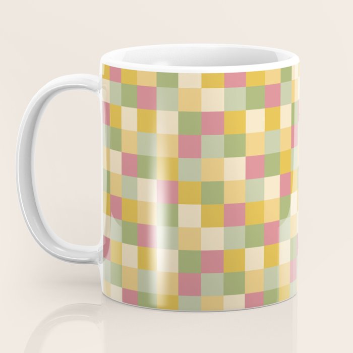  Bold Vintage Checks Pattern - Small XIX Coffee Mug Gallery Image 3