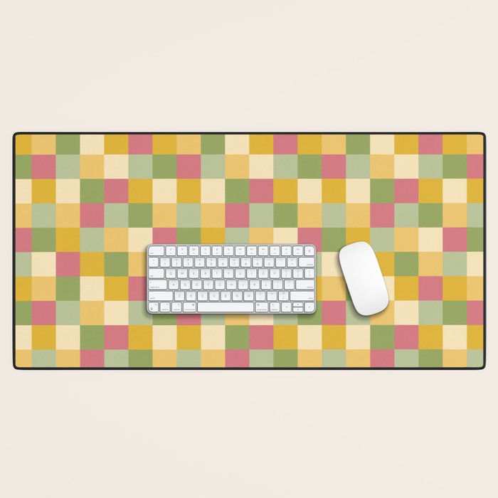  Bold Vintage Checks Pattern - Small XIX Desk Mat Gallery Image 1