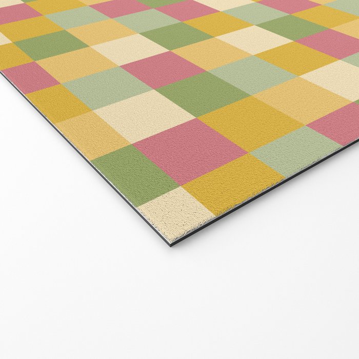  Bold Vintage Checks Pattern - Small XIX Welcome Mat Gallery Image 2