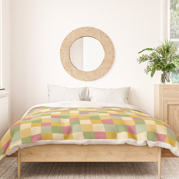  Bold Vintage Checks Pattern - Small XIX Duvet Cover Gallery Image 3